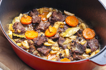 mutton meat with vegetables