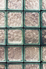 Old Glass Brick Wall. Grunge Effect