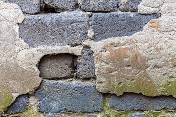 Grunge Cracked Rough Wall Of Old House