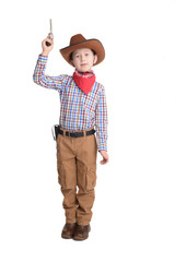 Small real Cowboy with gun