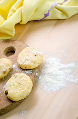 biscuits on a wooden board