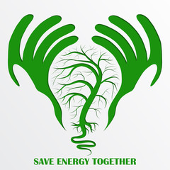 Vector ecology concept with design