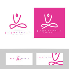 Yoga pose logo