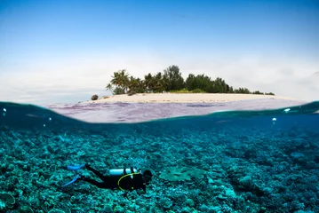 Papier Peint photo autocollant Plonger île de plongée sous-marine kapoposang sulawesi indonésie bali lombok