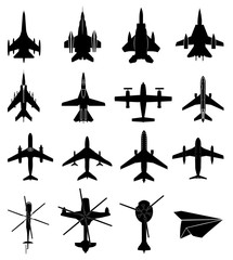 Air plane icons set