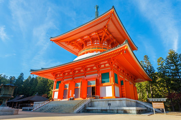 Konpon Daito pagoda at Danjo Garan Temple in Mt. Koya, Wakayama