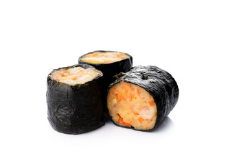 Chinese steamed dim sum roll seaweed and shrimp