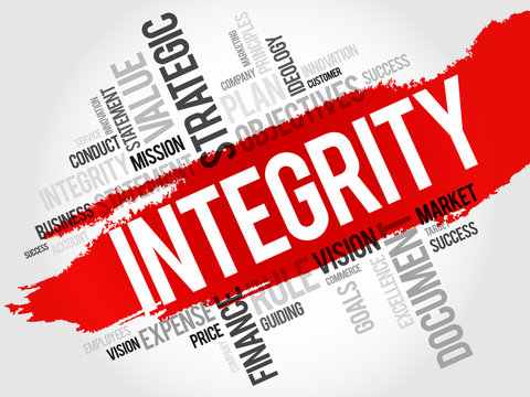 Integrity Word Cloud, Business Concept