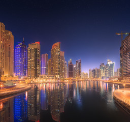 Fototapeta premium The beauty panorama of Dubai marina. UAE
