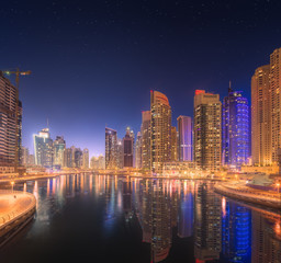 Fototapeta premium The beauty panorama of Dubai marina. UAE