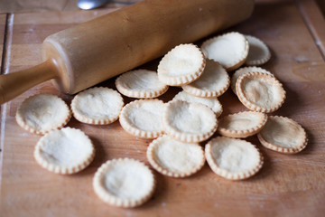 baking - muffins on board and roll 