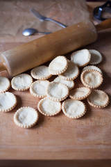 baking - muffins on board and roll 