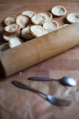 baking - muffins on board and roll 