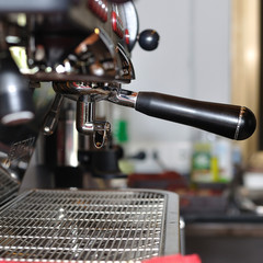 Making fresh coffee via steaming machines,