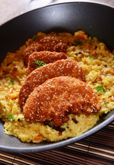 Chcicken loins with curry rice