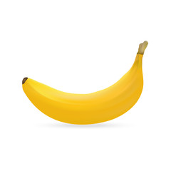 banana on a white background