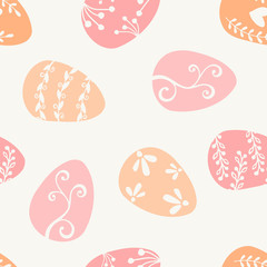 Hand Drawn Easter Eggs Pattern