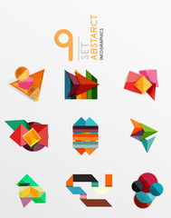 Modern paper info banner layout set