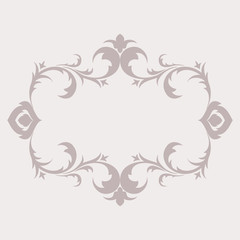 Floral frame in the style of Baroque.  Decorative element  for