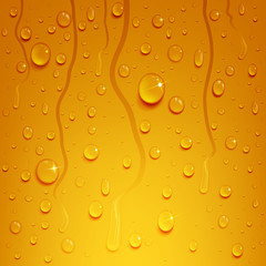 beer background with water drops