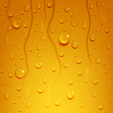 beer background with water drops