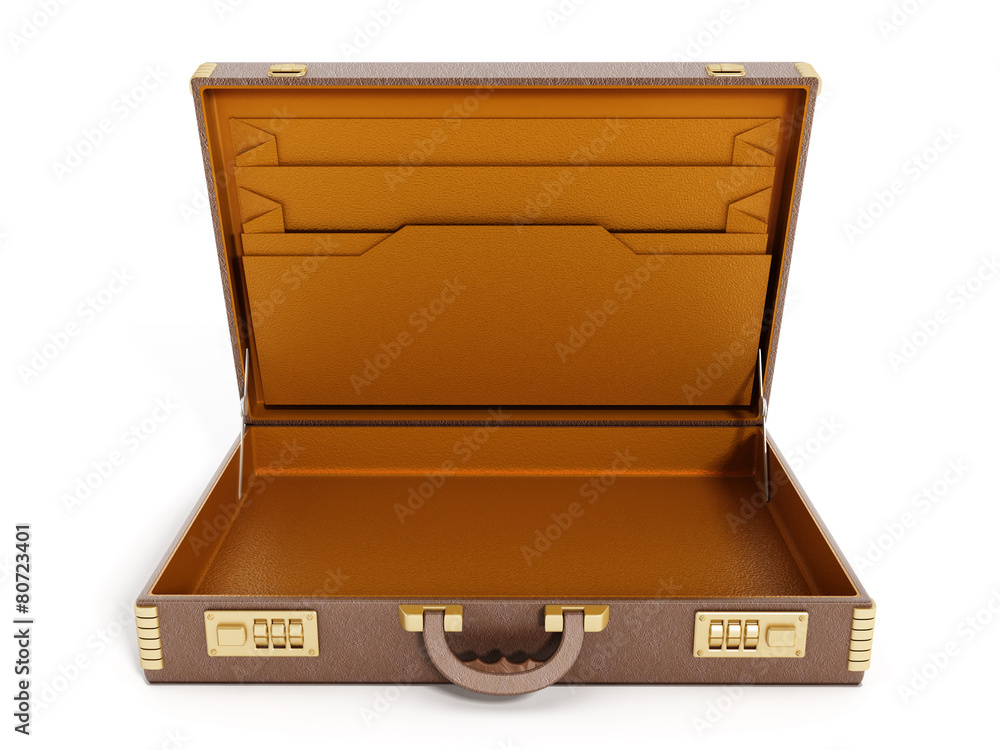 Wall mural open vintage briefcase