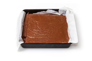 Tray of homemade fudge