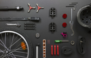 bicycle parts - obrazy, fototapety, plakaty