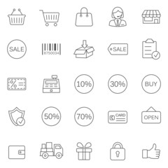 Sale line icons set.Vector