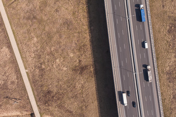 Fototapeta premium aerial view of highway