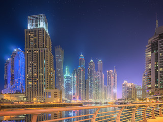 Fototapeta premium The beauty panorama of Dubai marina. UAE