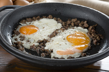 Braised Beef with Egg Close-up