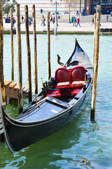 Fototapeta na wymiar Traditional Italian Gondolas on Grand Canal in Venice