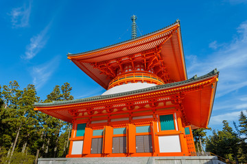 Konpon Daito pagoda a Danjo Garan Temple at Mt. Koya