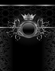 silver vintage frame template