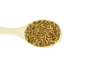 Spoon with buckwheat