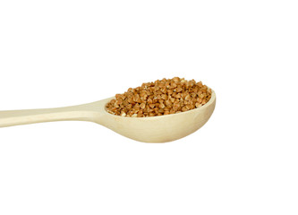 Spoon with buckwheat