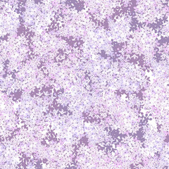 Seamless background with lilac flowers. Vector illustration.