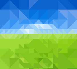 Natural background in geometric style