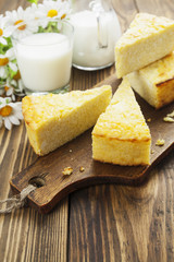 Casserole with millet and curd