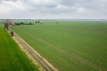 Bad weather over the field