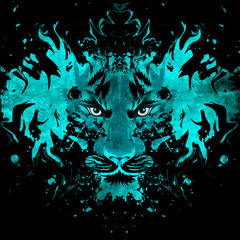 Naklejka premium абстрактный фон с пантерой