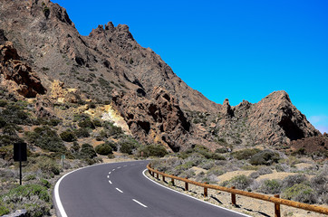 Highway on the island of Tenerife