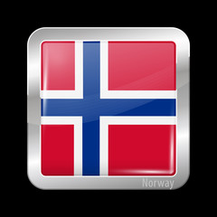 Obraz premium Flag of Norway. Metal Icons
