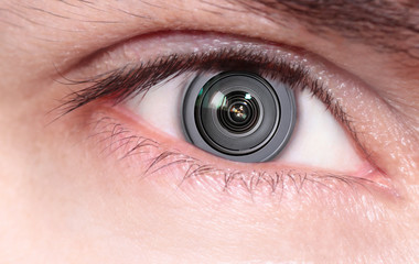 Camera lens inside the eye