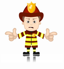 Ben Boy Fireman firefighter unfriendly mad fire man
