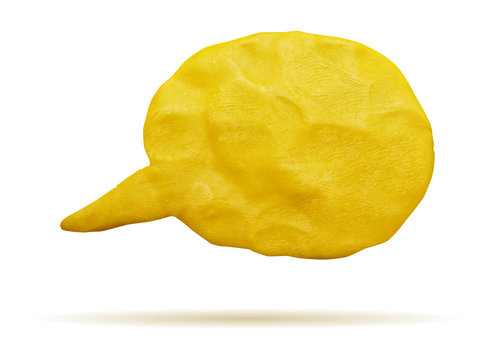 A vector illustration of a plasticine banner.