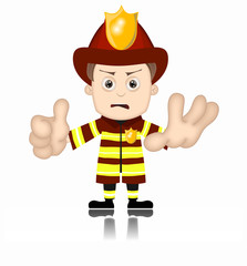 Ben Boy Fireman firefighter unfriendly mad fire man