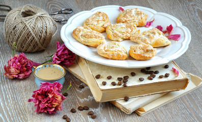 meringue cookies in the form of roses