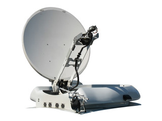 satellite dish antenna isolated on white © alexrow
